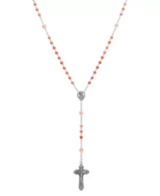 Silver-Tone Beaded Crucifix Rosary by Symbols of Faith