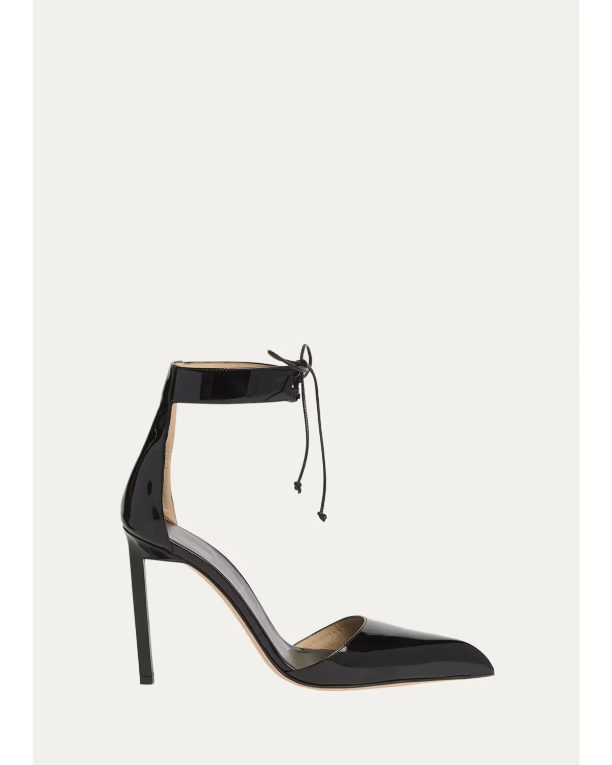 105mm Patent Leather Ankle-Tie Pumps by Tom Ford