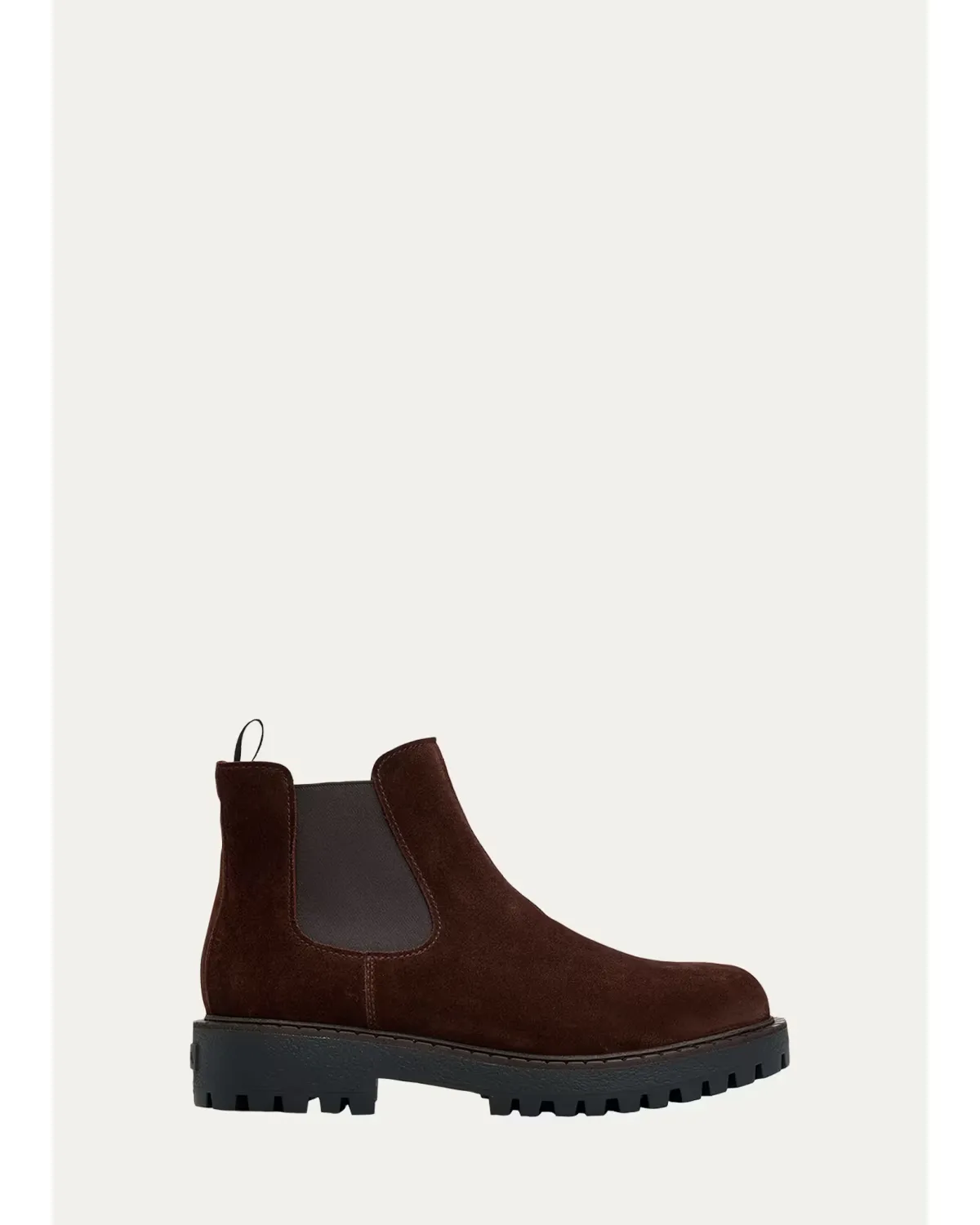 Folder Suede Lug-Sole Chelsea Boots by Prada