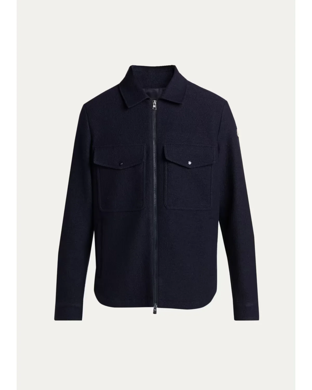 Wool-Blend Flap Pocket Shirt Jacket by Moncler