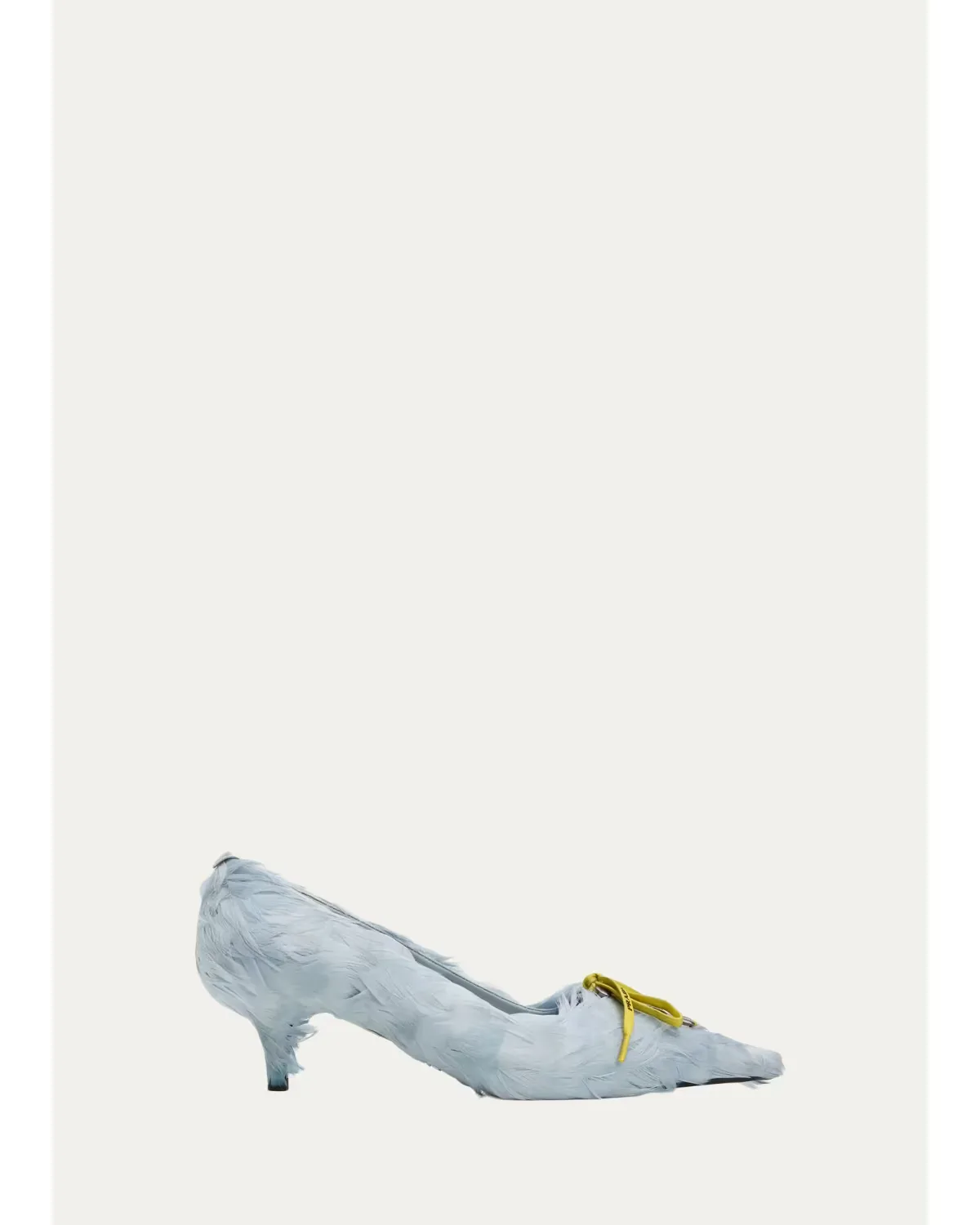 55mm Feather Lace-Up Pumps by Prada