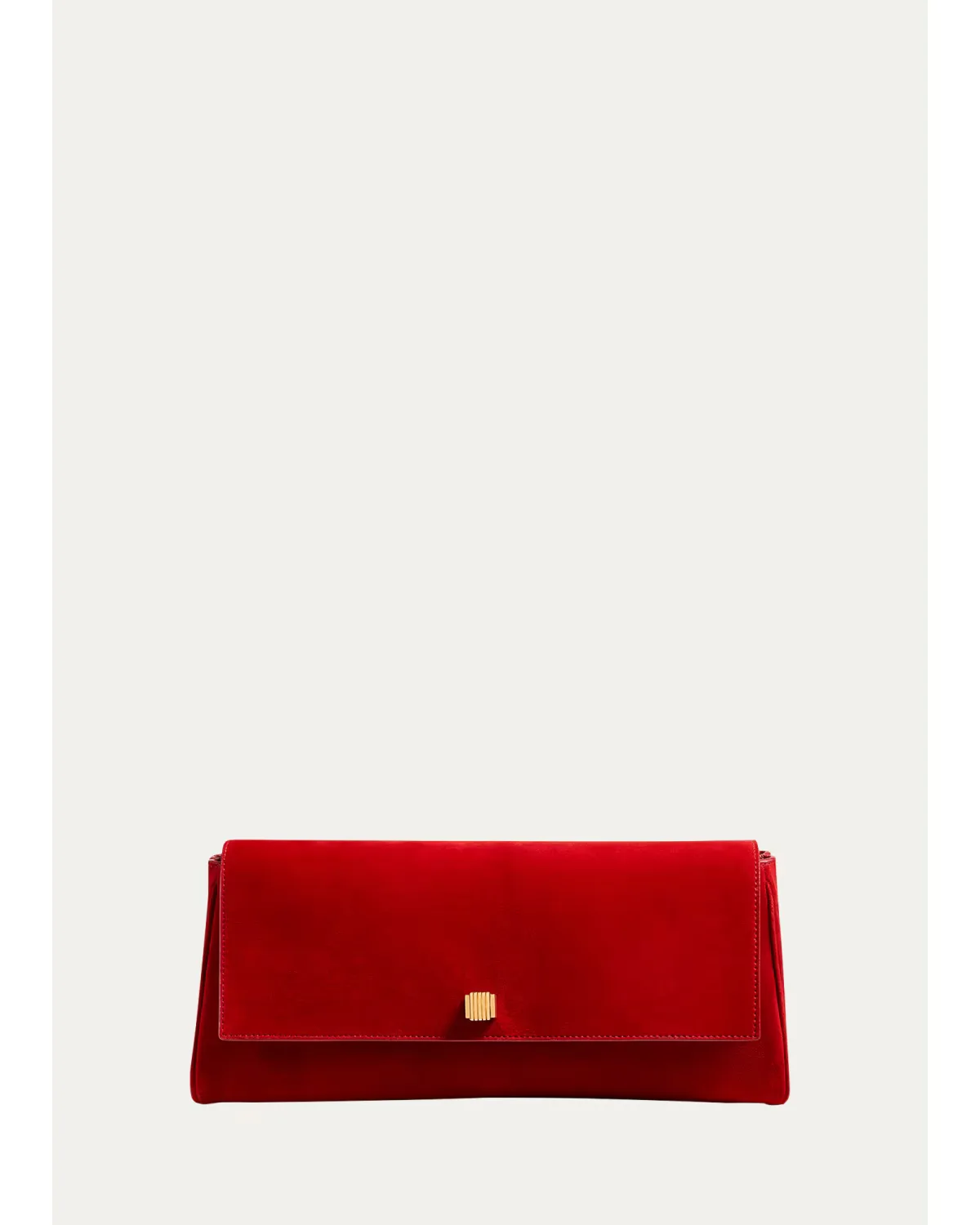 Audrey Flap Suede Clutch Bag by Khaite