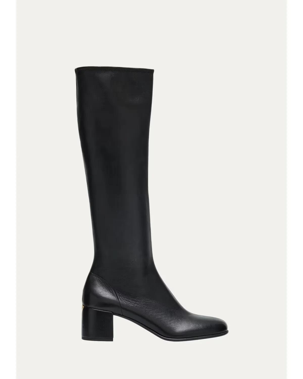 Nappa Stretch Leather Knee-High Boots by Prada