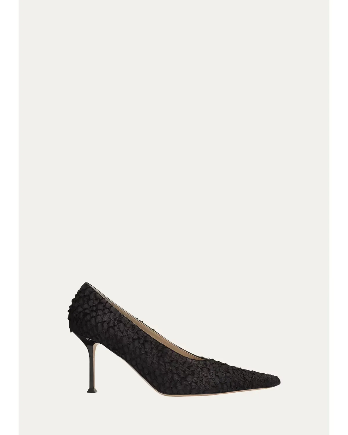75mm Helix Python-Effect Leather Pumps by Christen