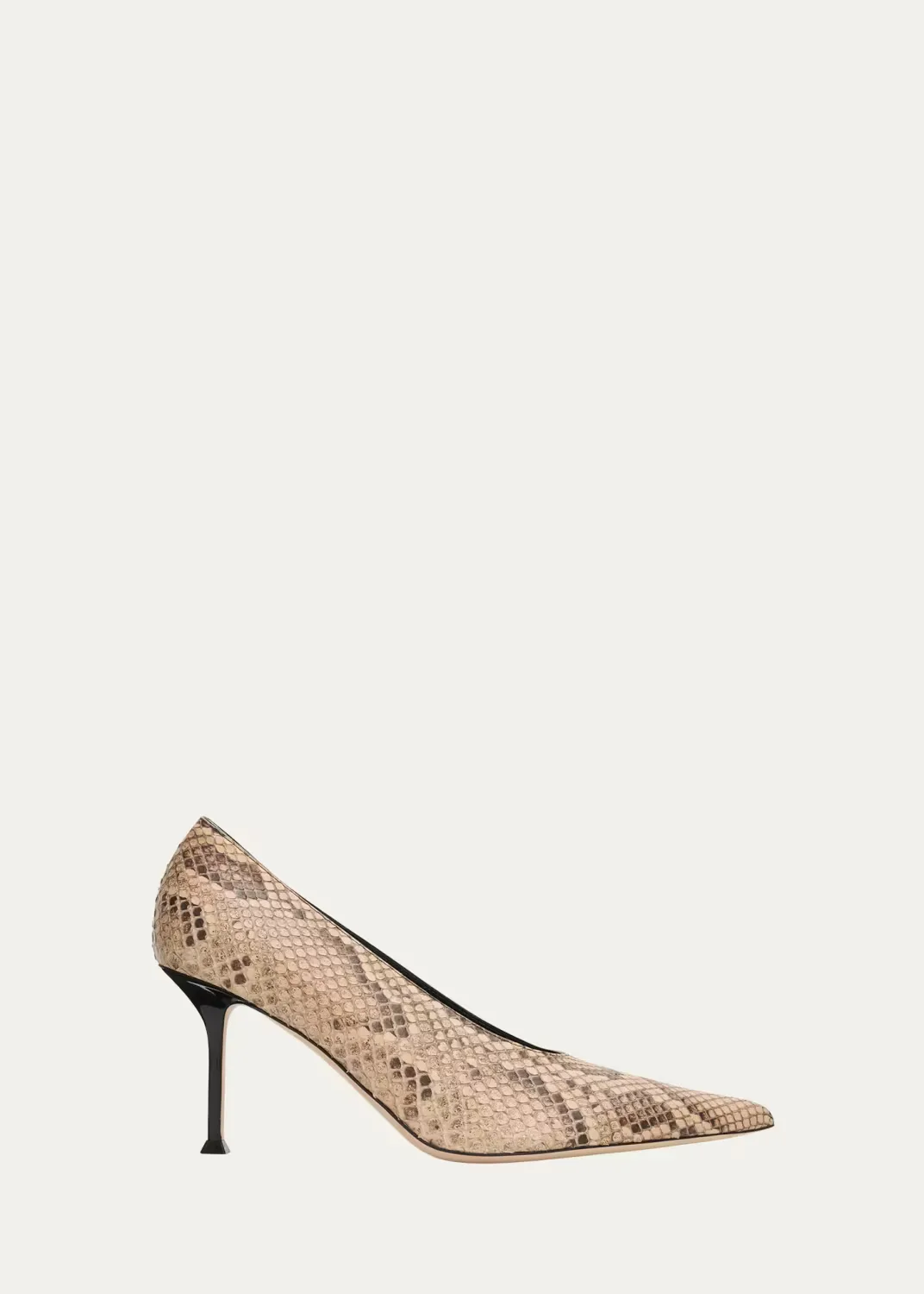 75mm Helix Snake-Printed Leather Pumps