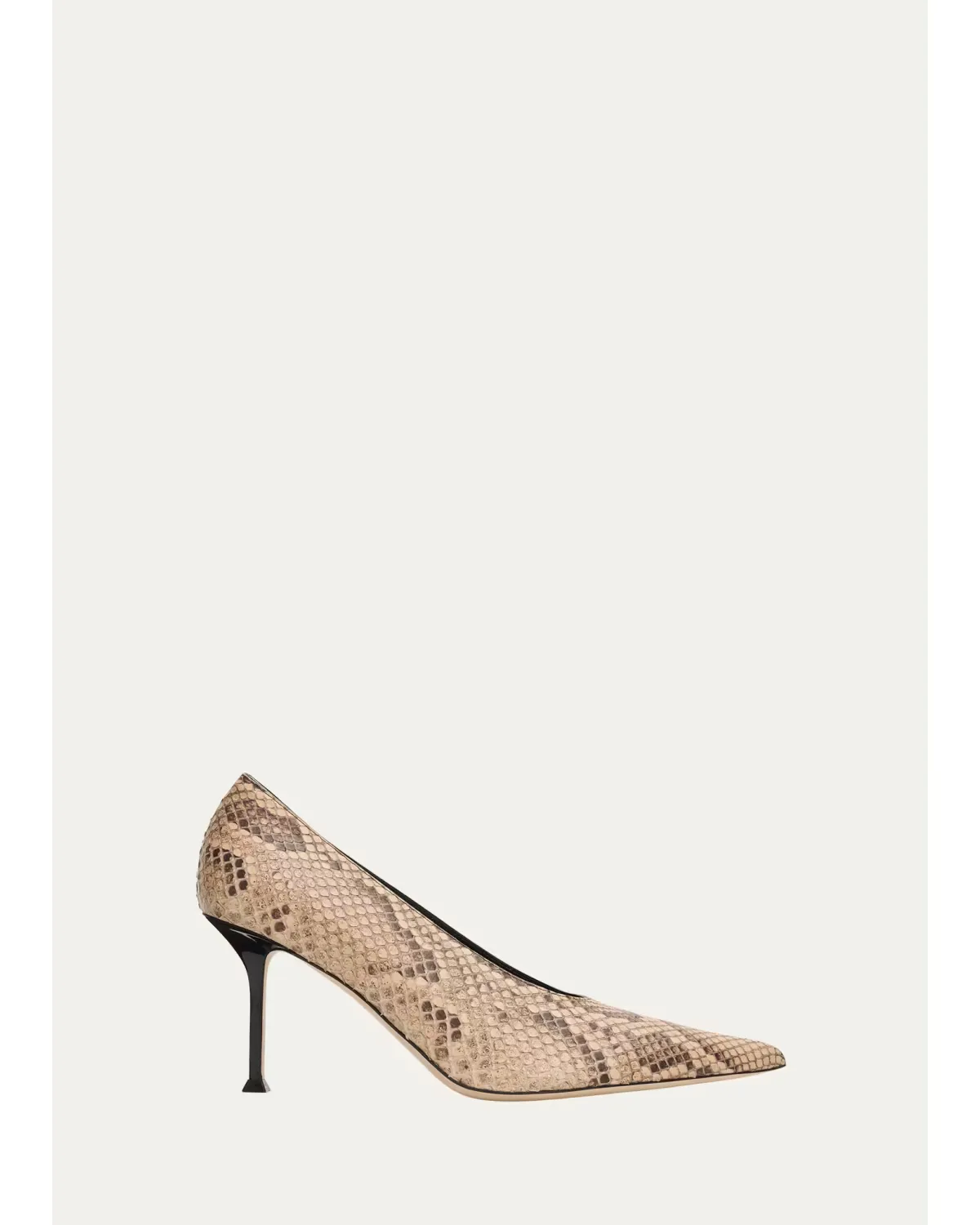 75mm Helix Snake-Printed Leather Pumps by Christen