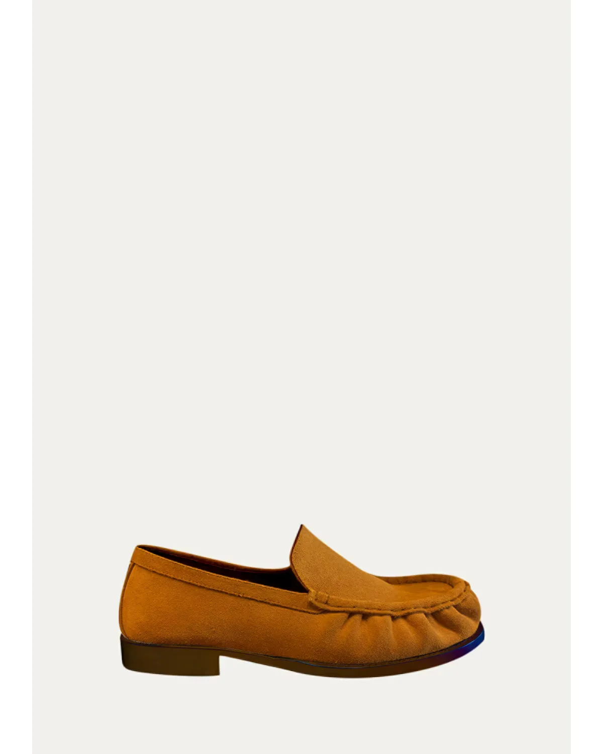 Ruched Suede Loafers by Dries Van Noten