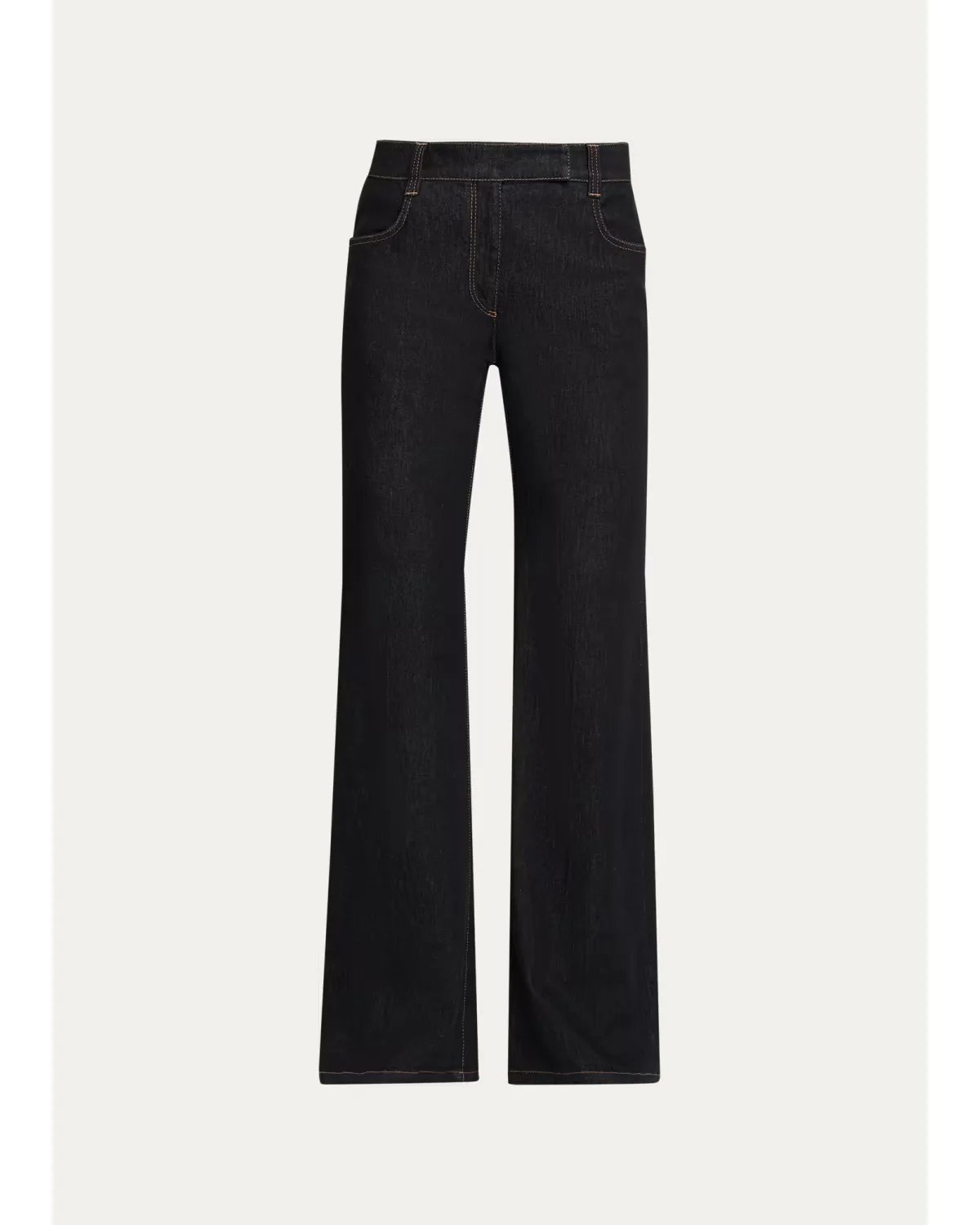 No Fade Stretch Denim Flared Jeans by Brunello Cucinelli