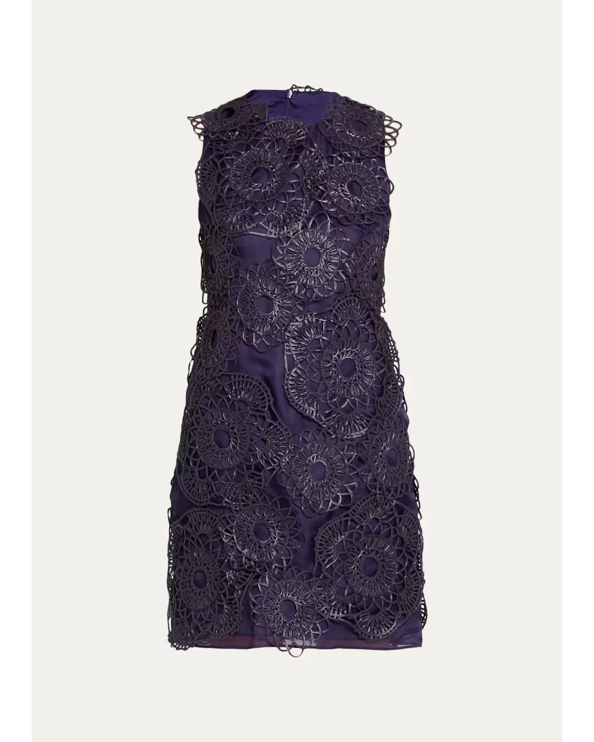 Anemone Aetz Embroidered Organza Sleeveless Mini Dress by Akris