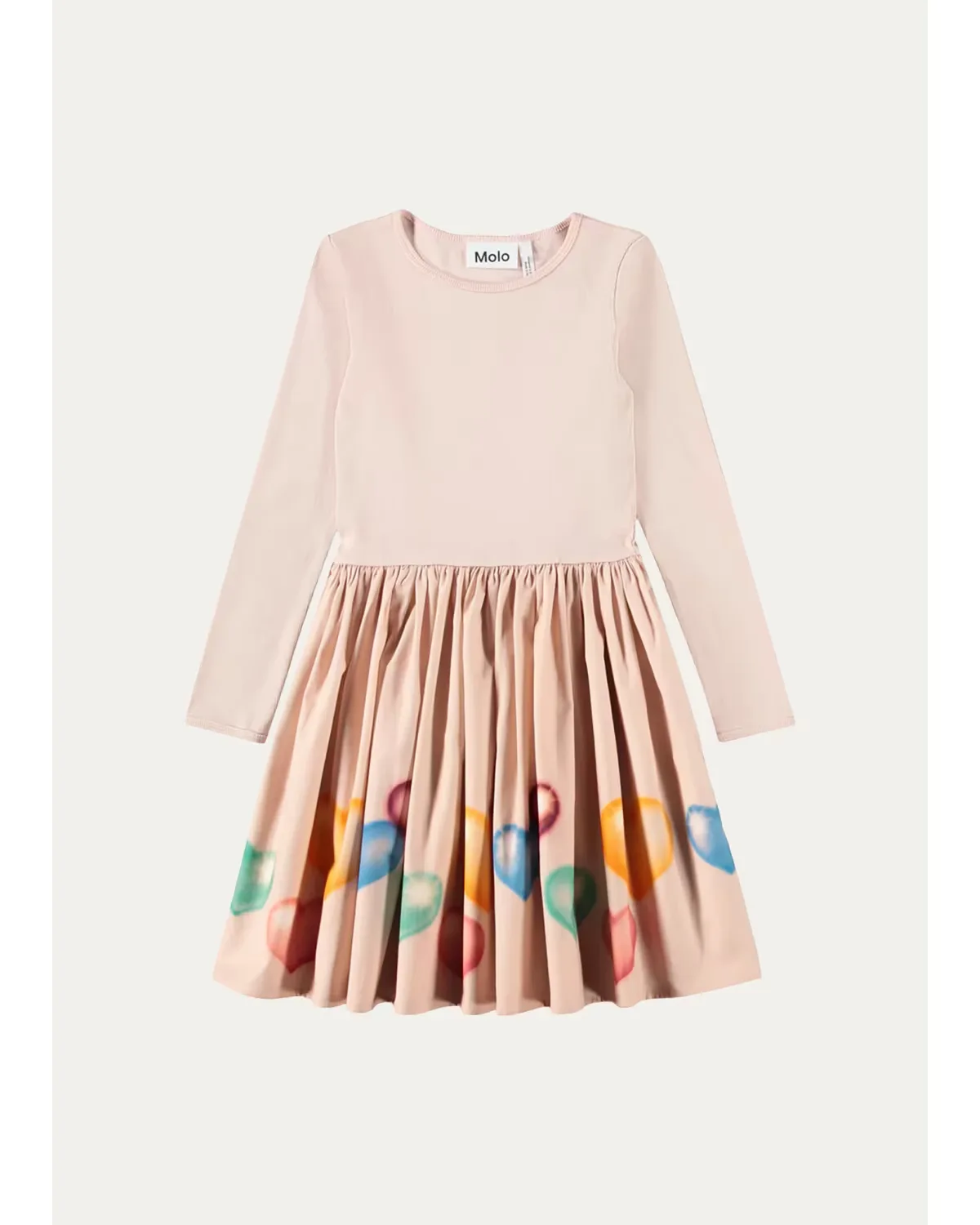 Casie Printed Long-Sleeve Combo Dress by Molo
