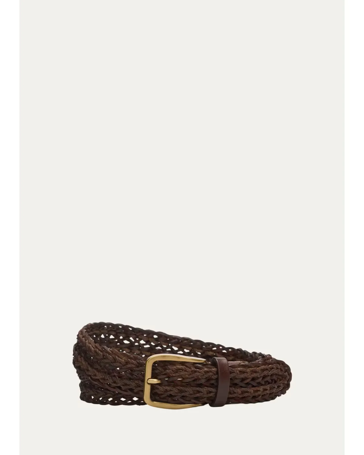Woven Leather Belt by Brunello Cucinelli