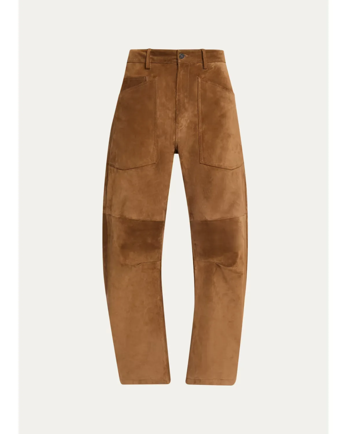 Shon Barrel-Leg Suede Pants by Nili Lotan