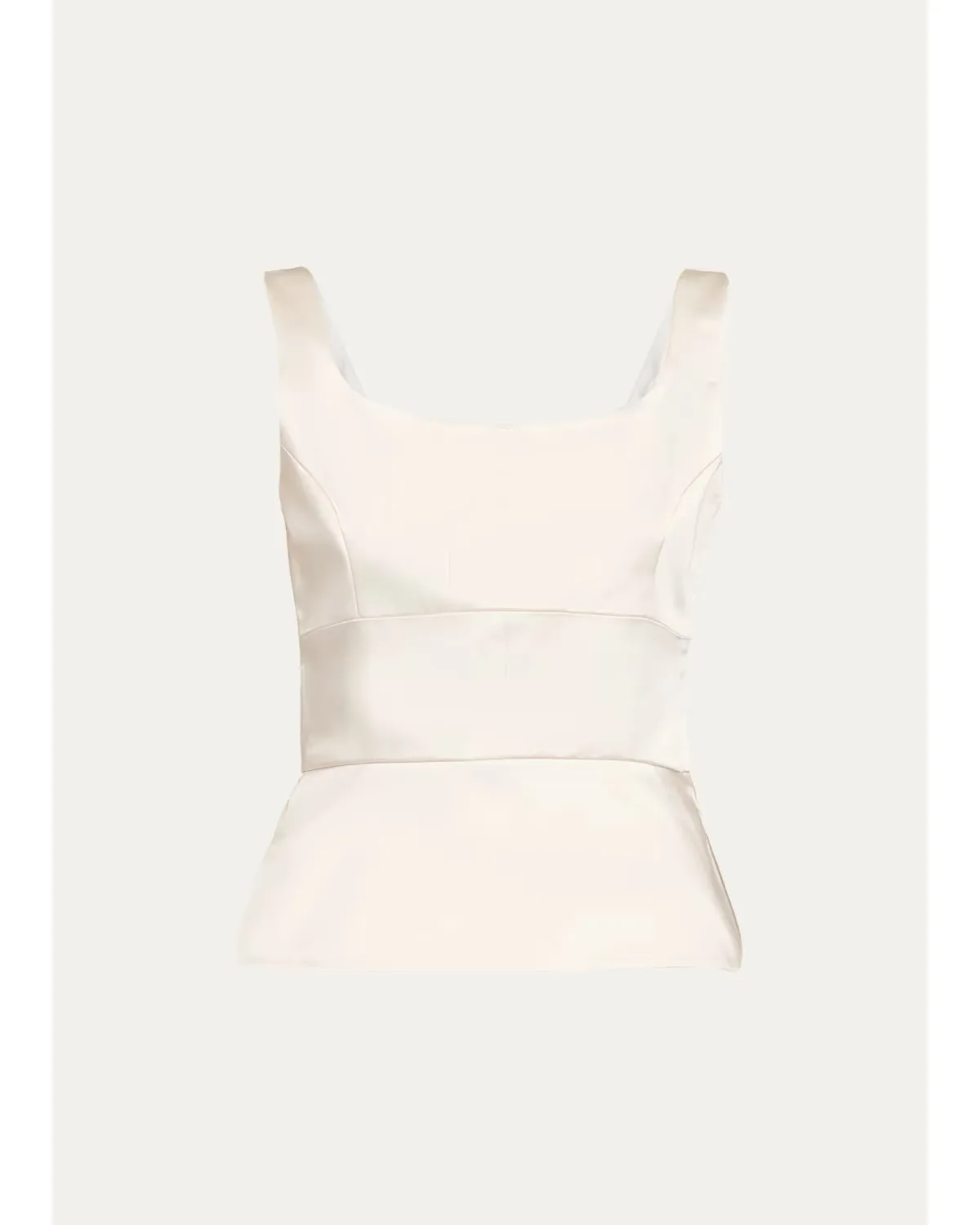 Sleeveless Satin Peplum Bodice Top by Liberowe
