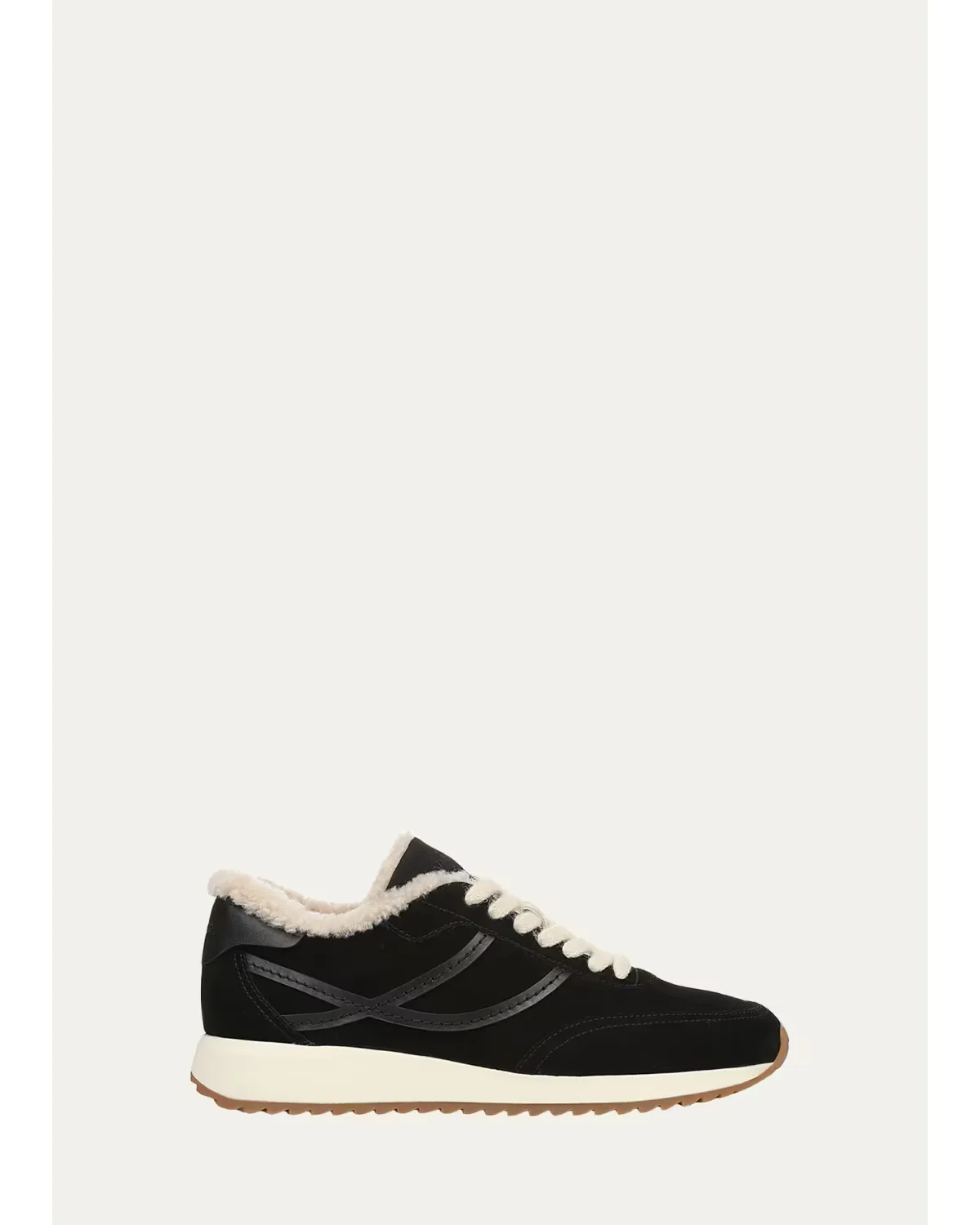 Santa Monica Shearling-Lined Suede Sneakers by Vince
