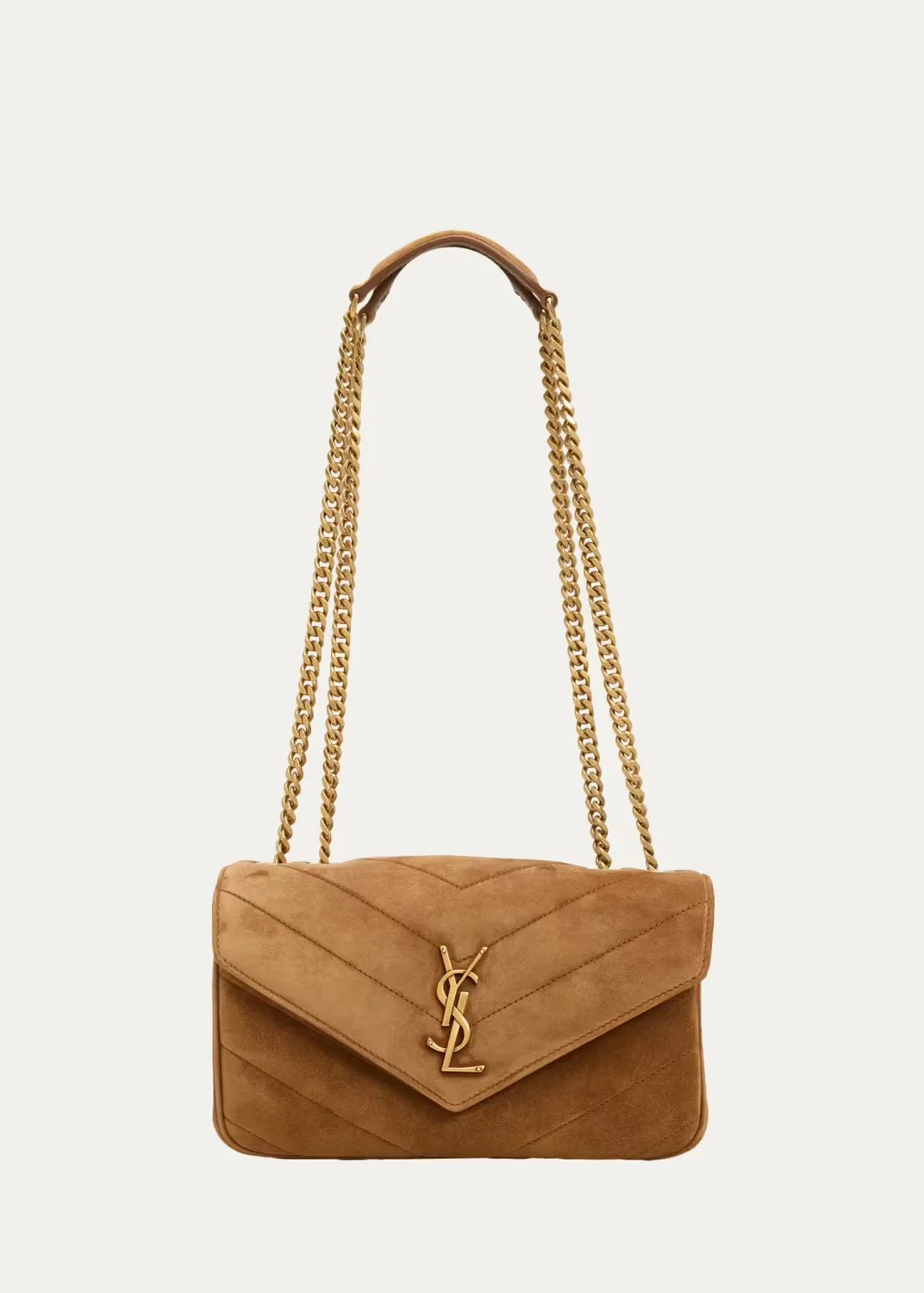 Loulou Small Quilted Suede Shoulder Bag