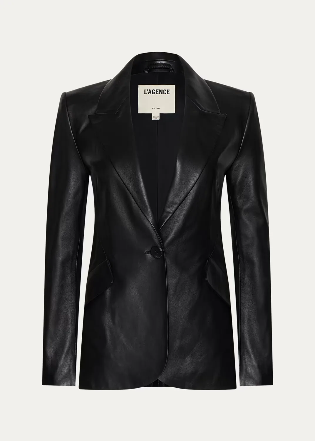 Chamberlain Leather Single-Breasted Blazer