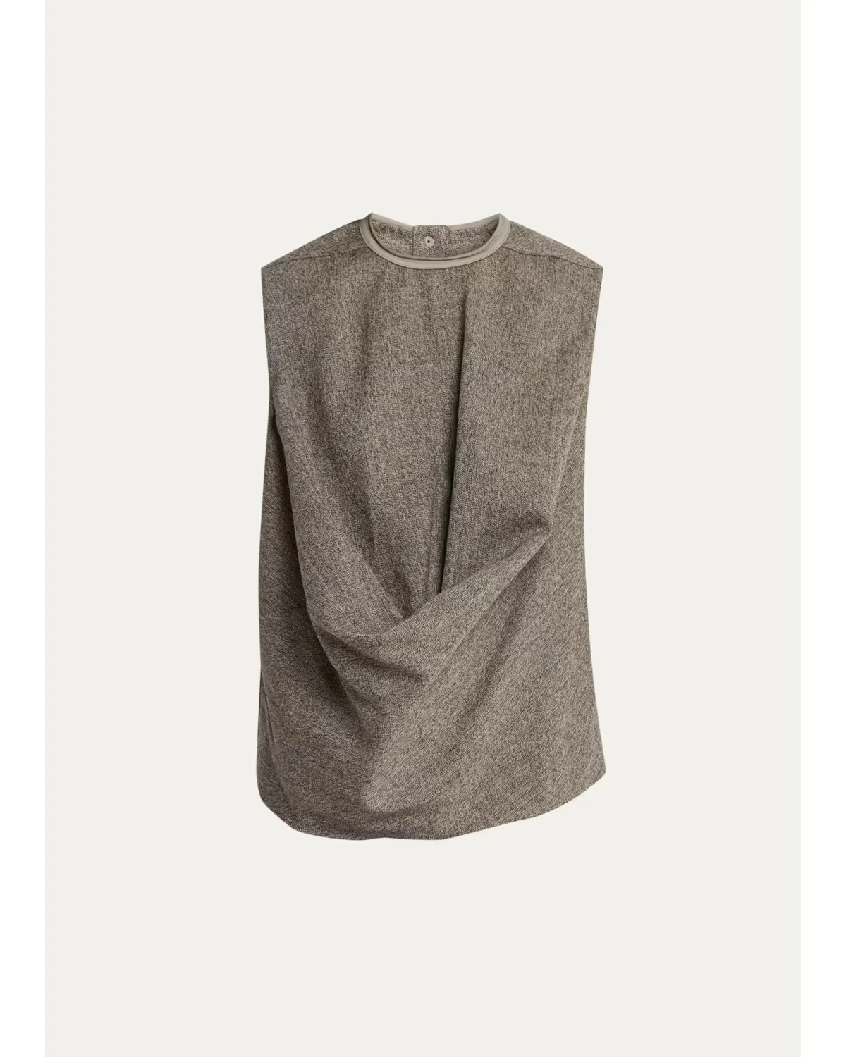 Subhuman Draped Melange Wool Sleeveless Top by Rick Owens