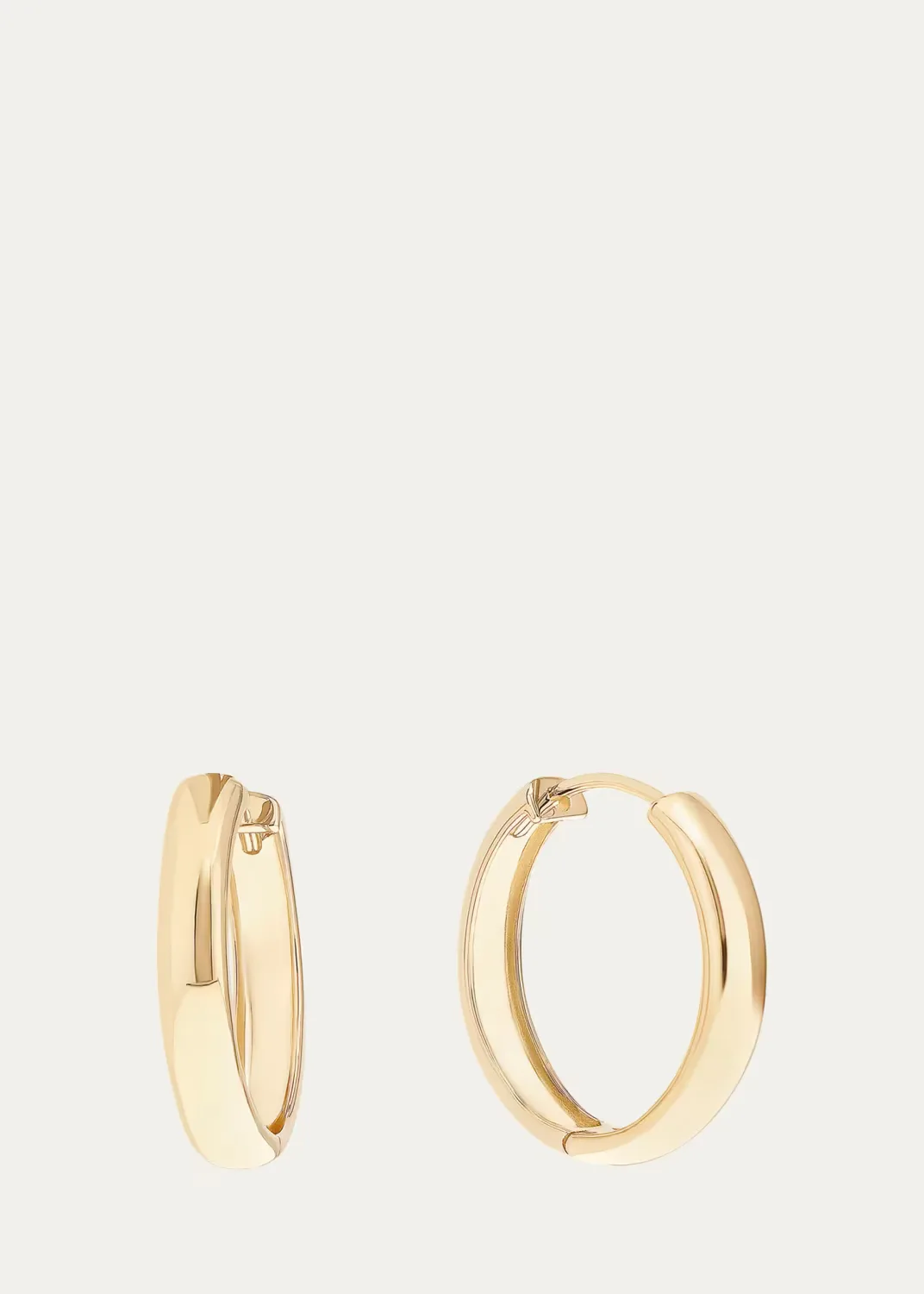 14K Hollow Huggie Earrings, 17mm by Lana