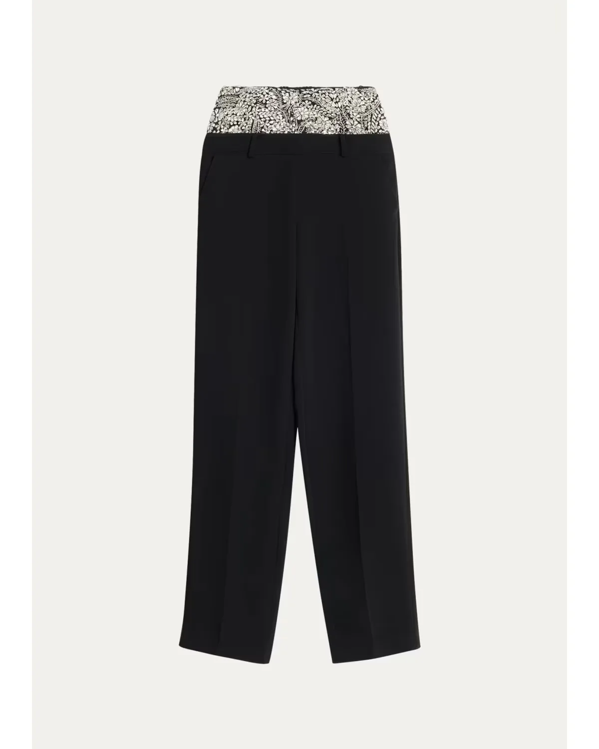 Dionne Crystal Ivy Double-Waistband Trousers by Cinq  Sept