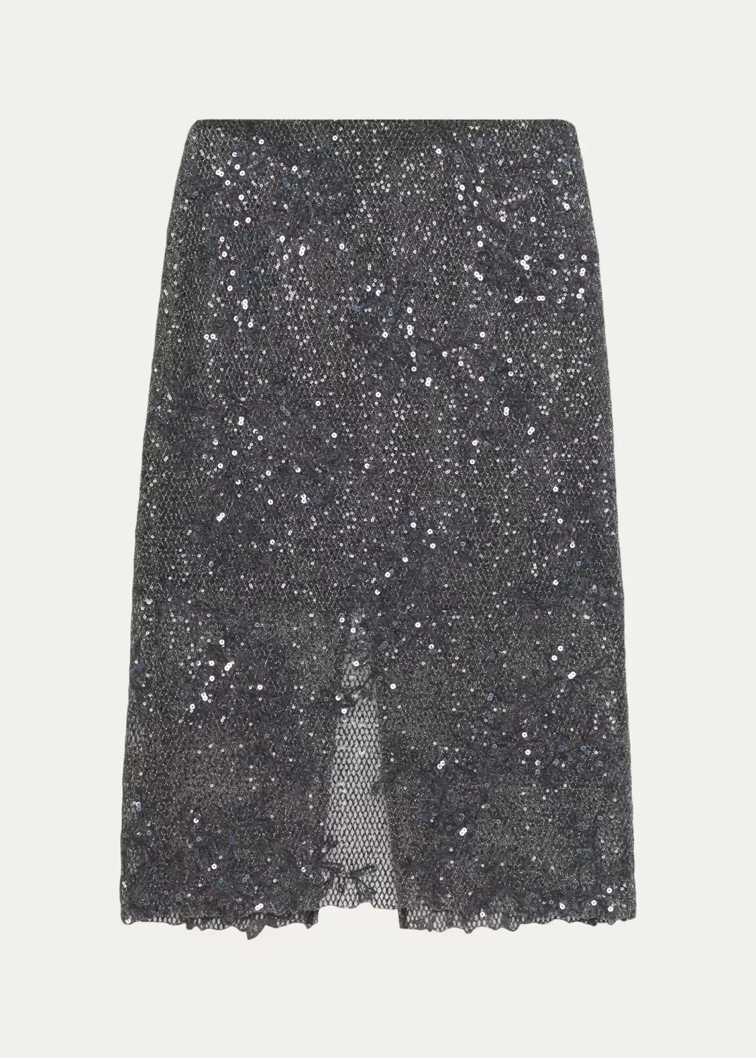Lace Glow Embroidered Midi Skirt