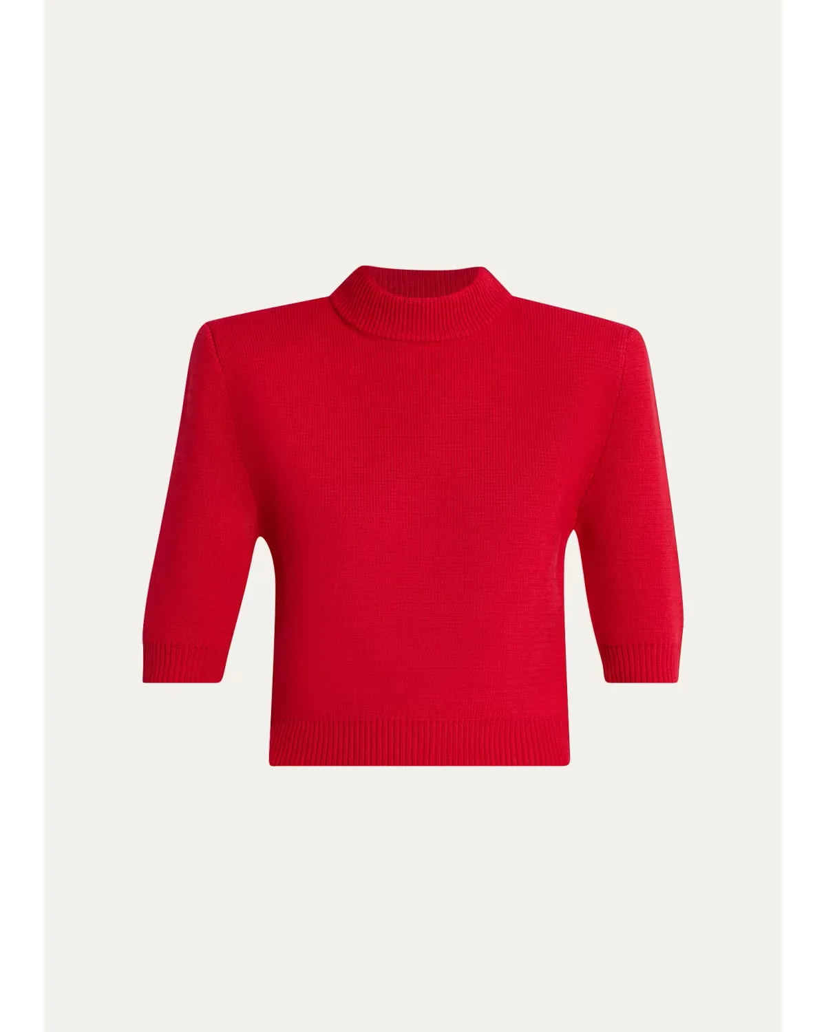 Chavela Wool Short-Sleeve Crop Sweater by Willy Chavarria