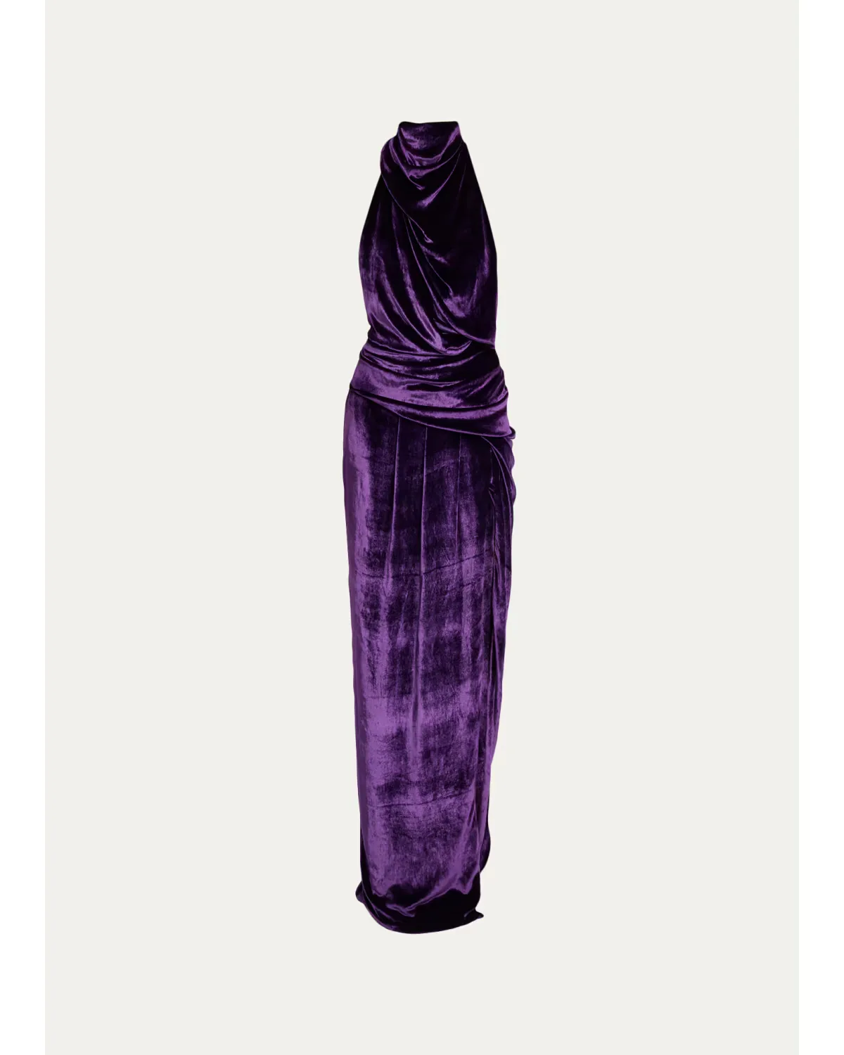 Draped Velvet Halter Dress by Prabal Gurung