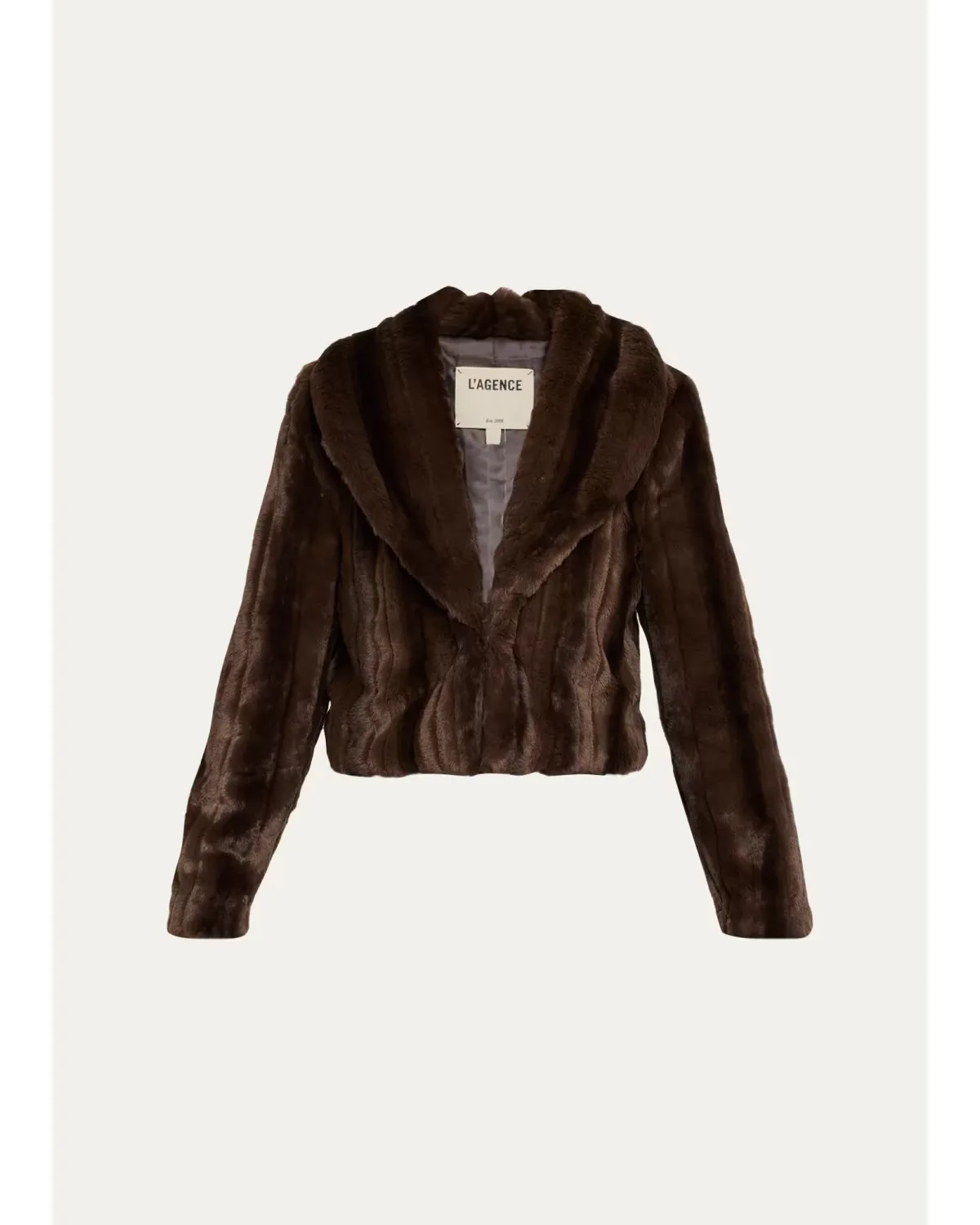 Davy Faux Fur Cropped Jacket by L'AGENCE