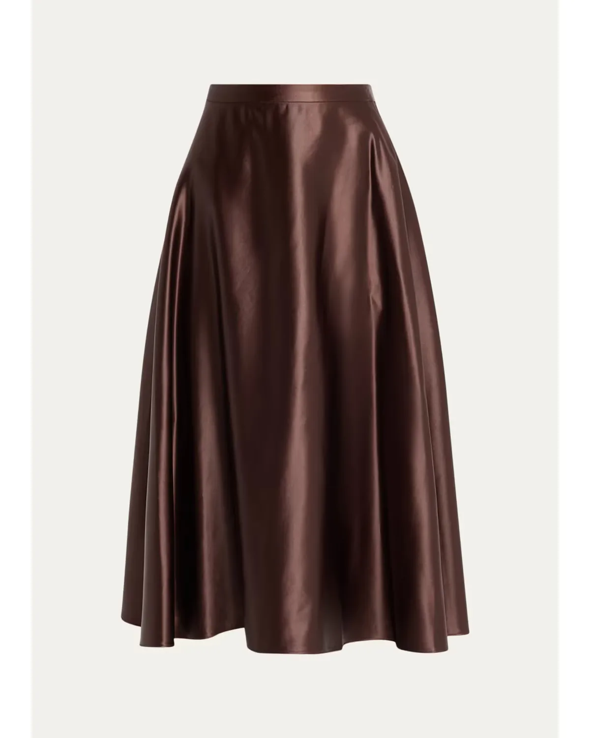 Lorretta Satin Midi A-Line Skirt by Willy Chavarria