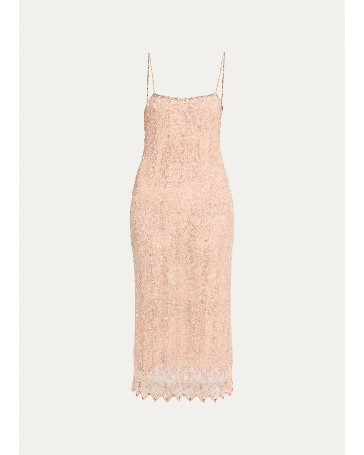 Olandria Embellished Midi Dress by LoveShackFancy