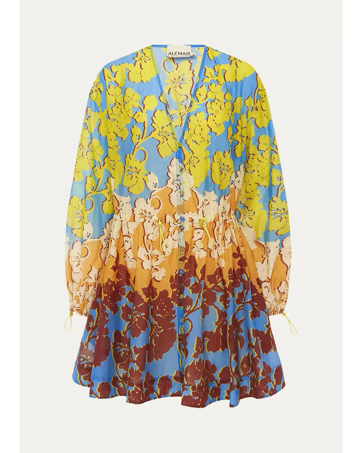 Splice Cotton-Silk Mini Dress by ALMAIS