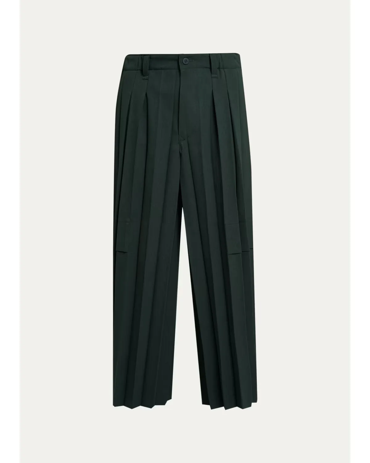 Pleated Cropped Pants by Homme Pliss Issey Miyake