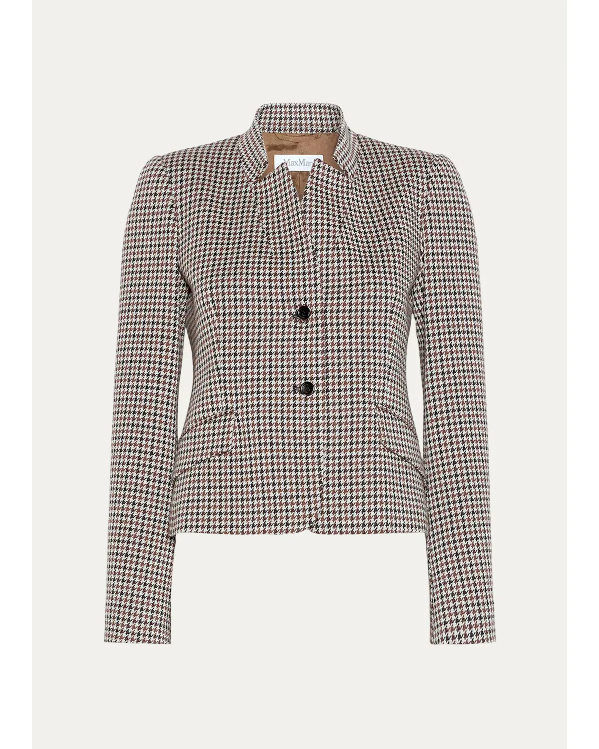 Houndstooth Wool Single-Breasted Jacket by Max Mara