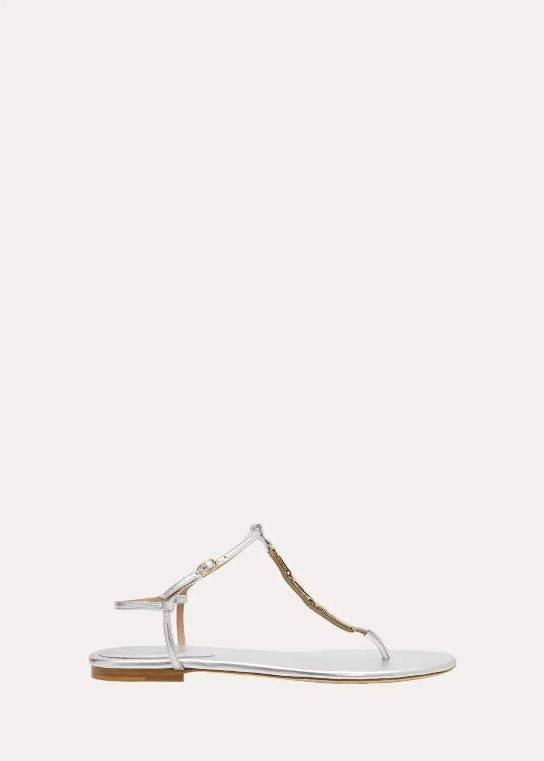 Kali Metallic Leather Thong Sandals