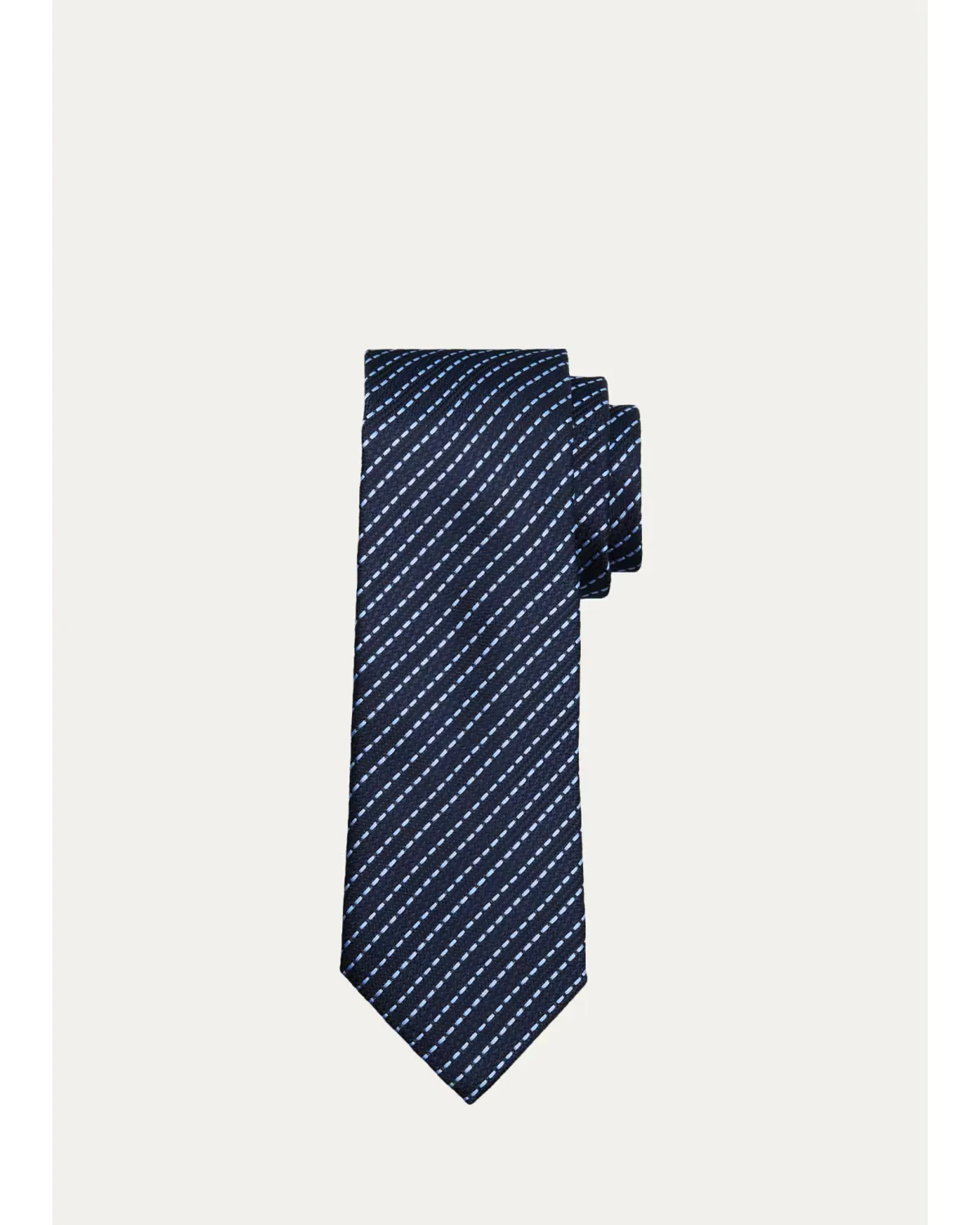 Jacquard Stripe Silk Tie by ZEGNA
