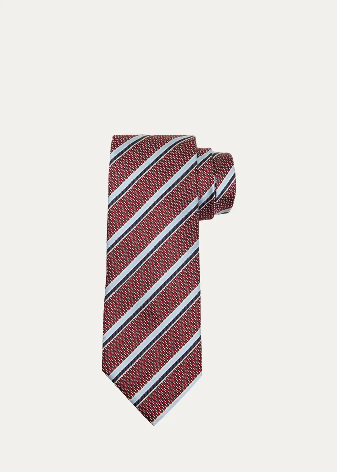 Jacquard Stripe Silk Tie