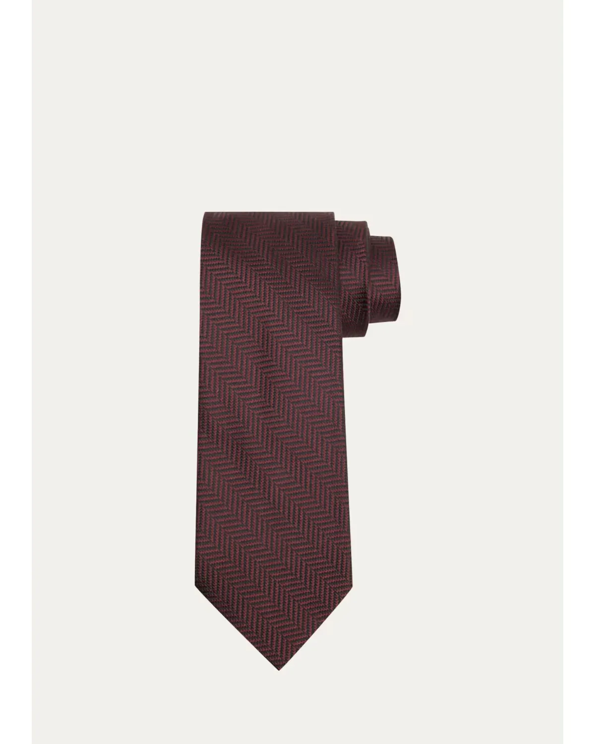 Maxi-Herringbone Silk Tie by ZEGNA