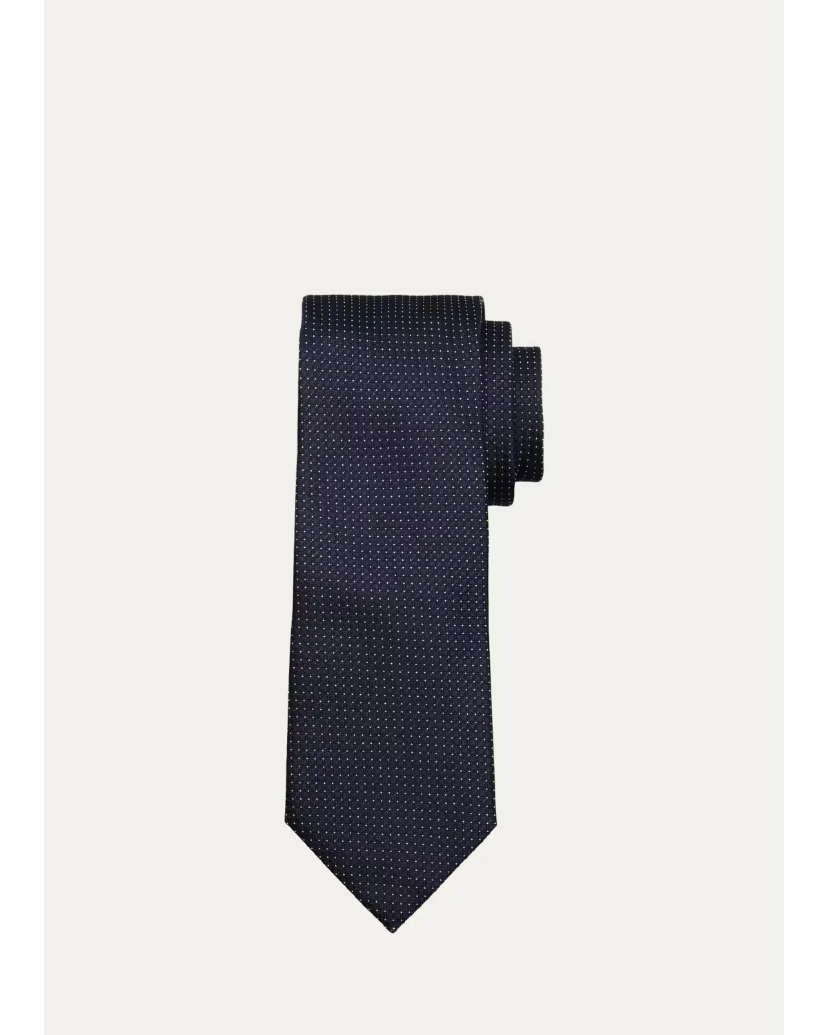 Micro-Pindot Silk Tie by ZEGNA