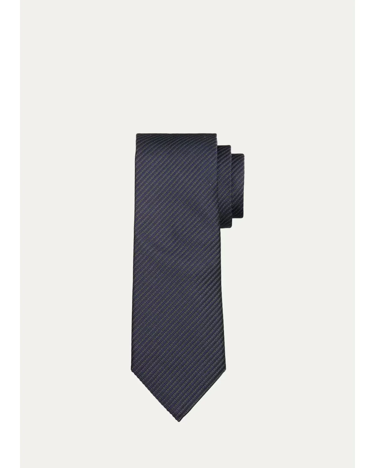 Tonal Pinstripe Jacquard Silk Tie by ZEGNA