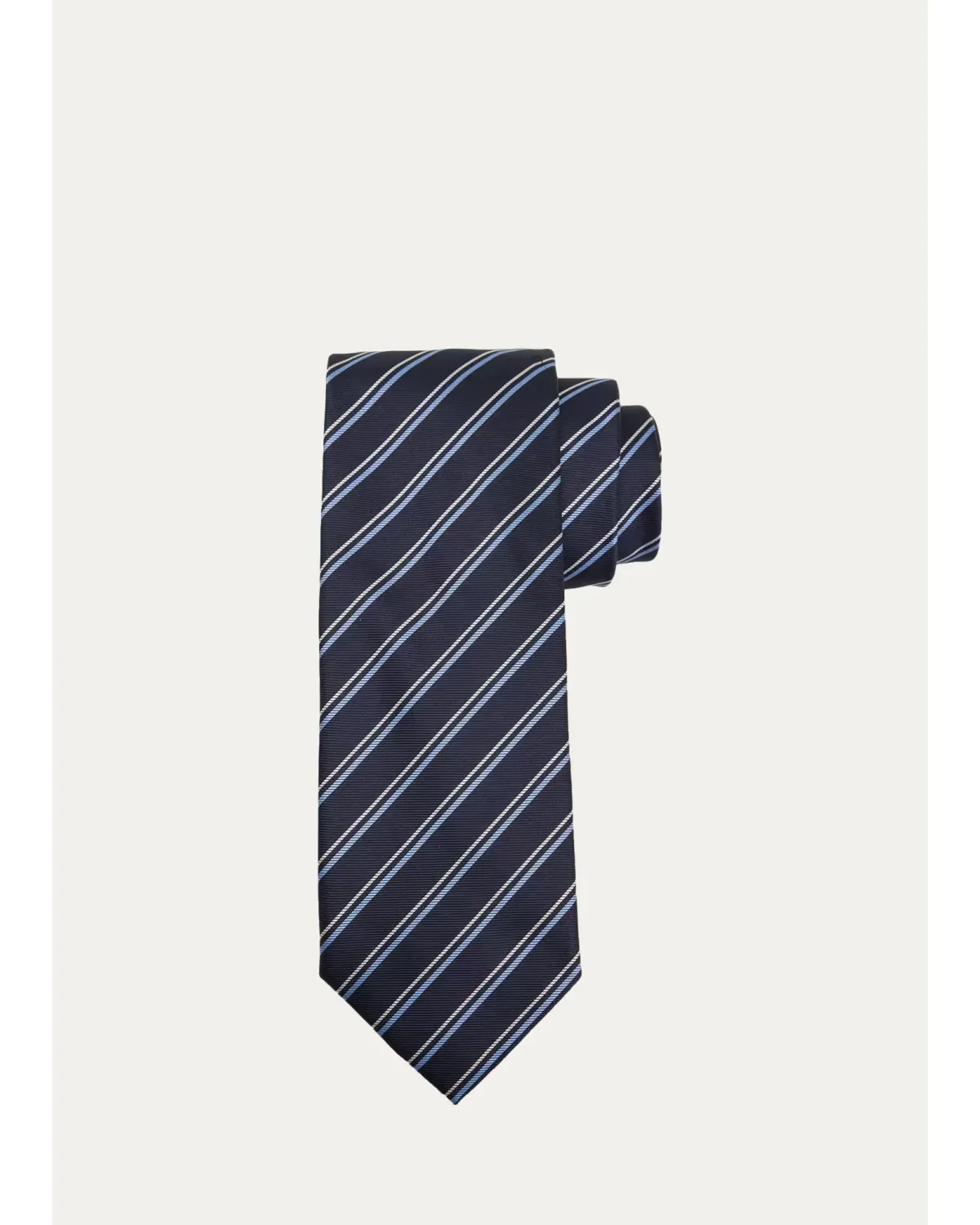 Variegated Stripe Silk Tie by ZEGNA