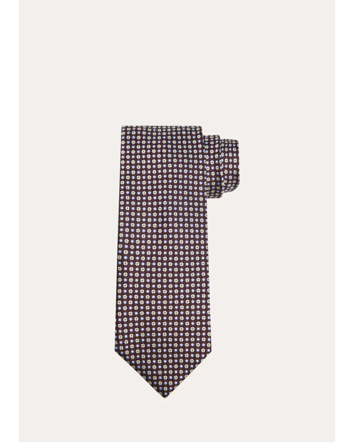 Geometric-Floral Silk Tie by ZEGNA