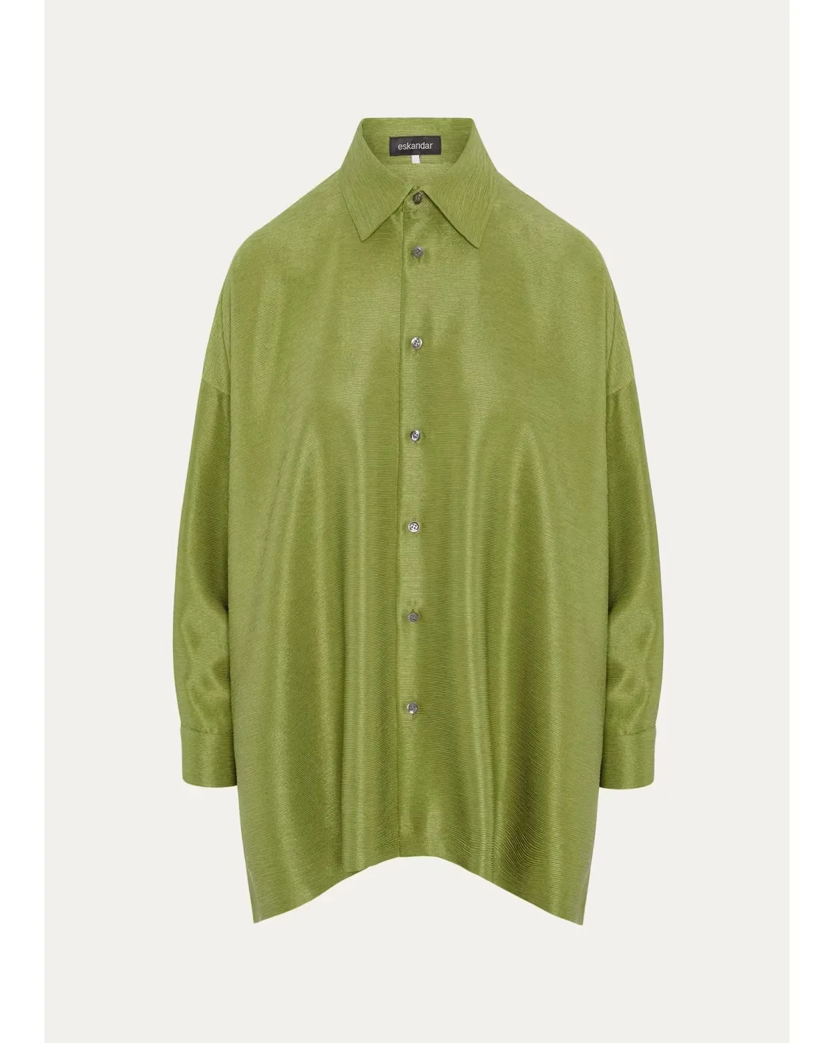 Wide A-Line Shirt with Collar - Long Length by Eskandar