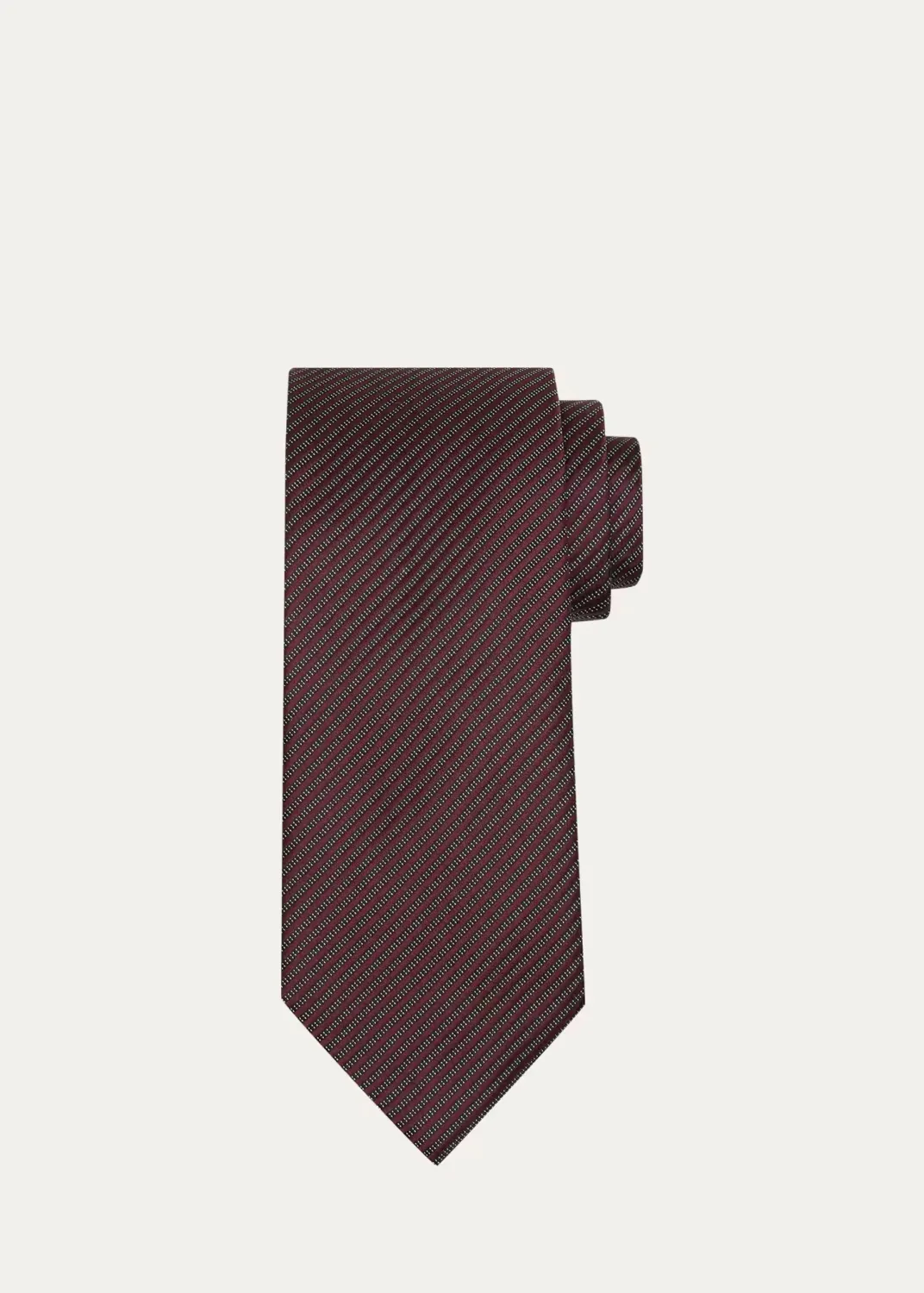 Micro-Jacquard Stripe Silk Tie