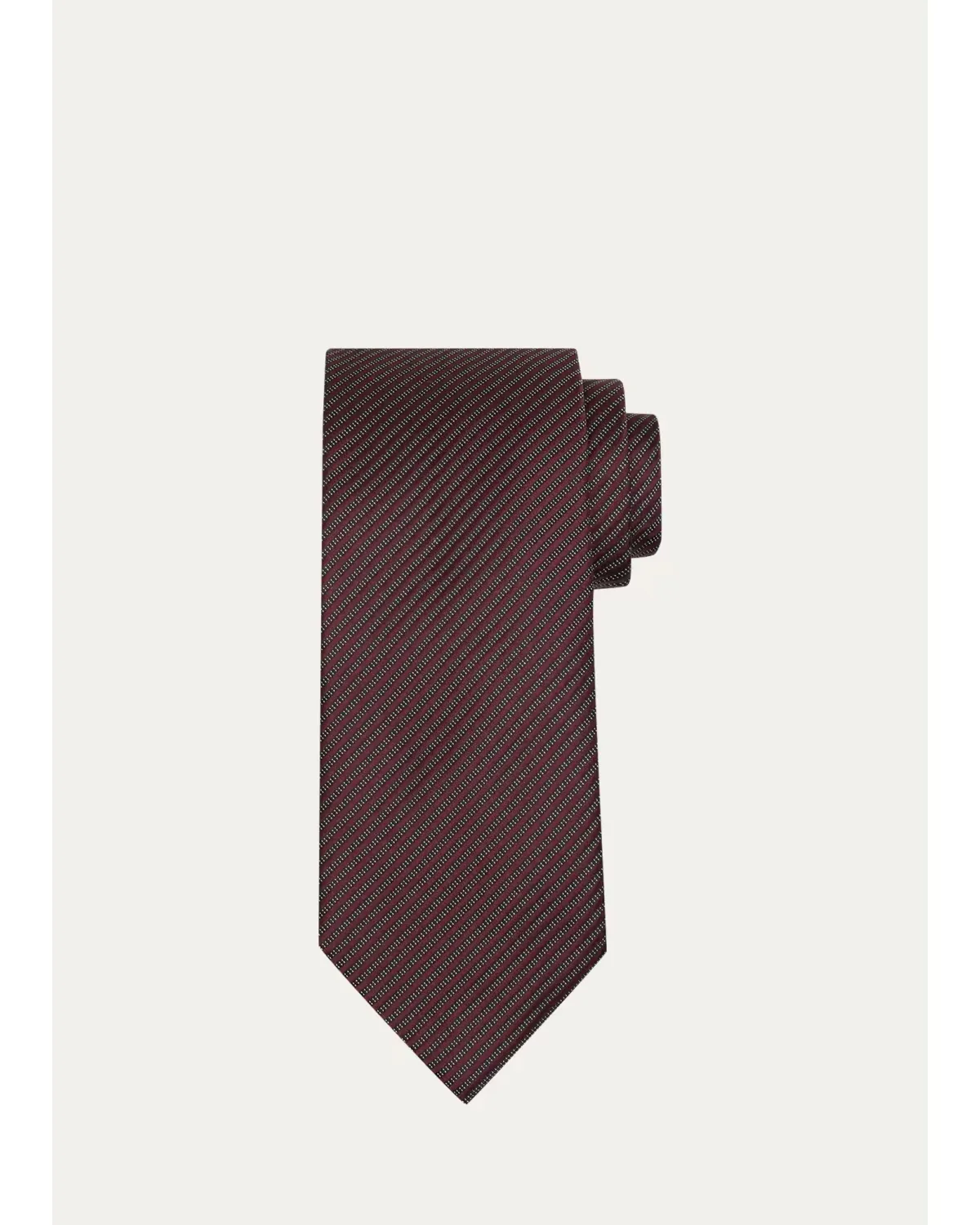 Micro-Jacquard Stripe Silk Tie by ZEGNA