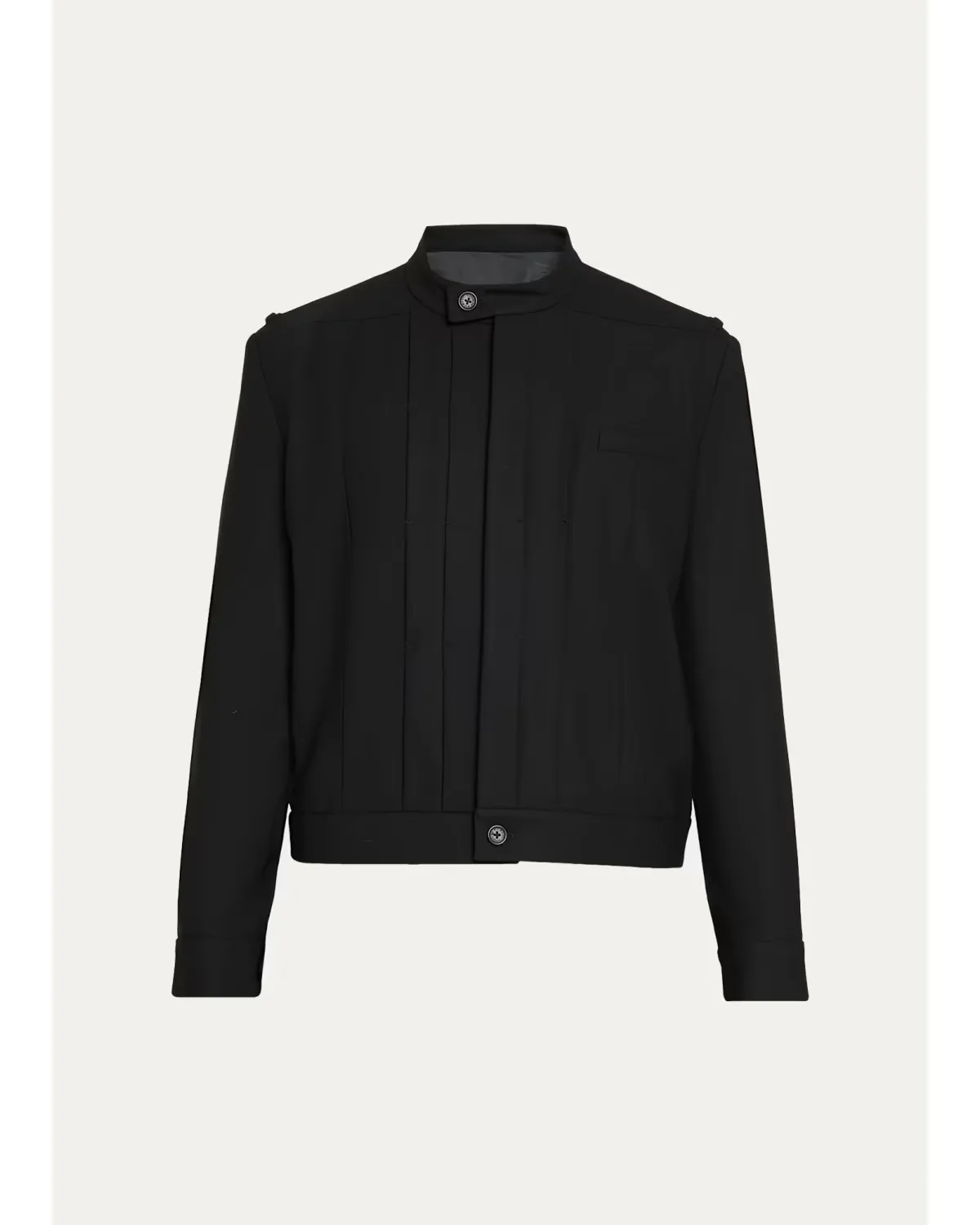 Franklin Band-Collar Pleated Jacket by Public School