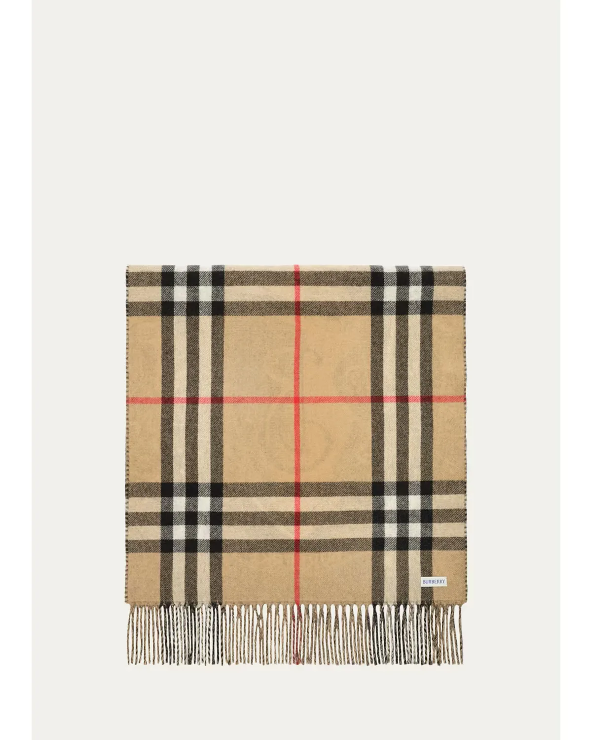 Reversible Etched Knight Cashmere Scarf by Burberry
