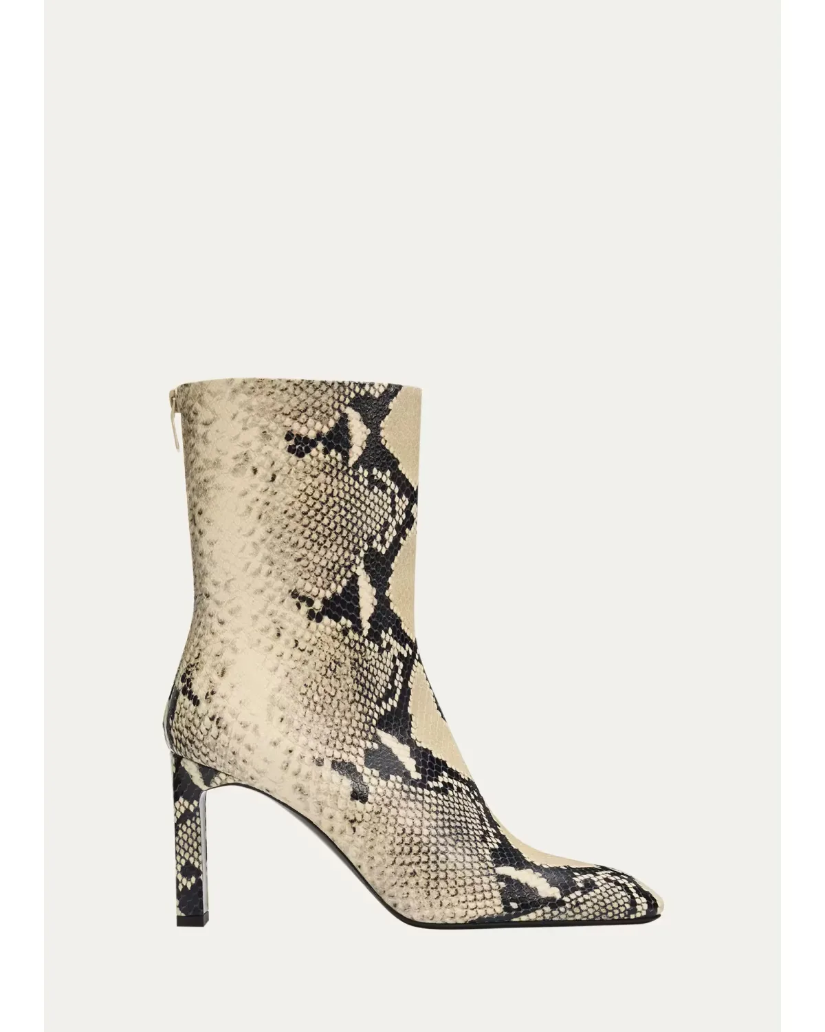 85mm Bar Python-Embossed Leather Ankle Boots by Totême