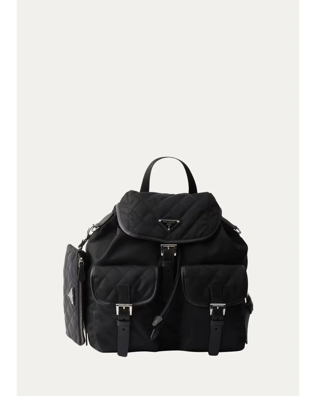 Vela Medium Quilted Re-Nylon Backpack by Prada