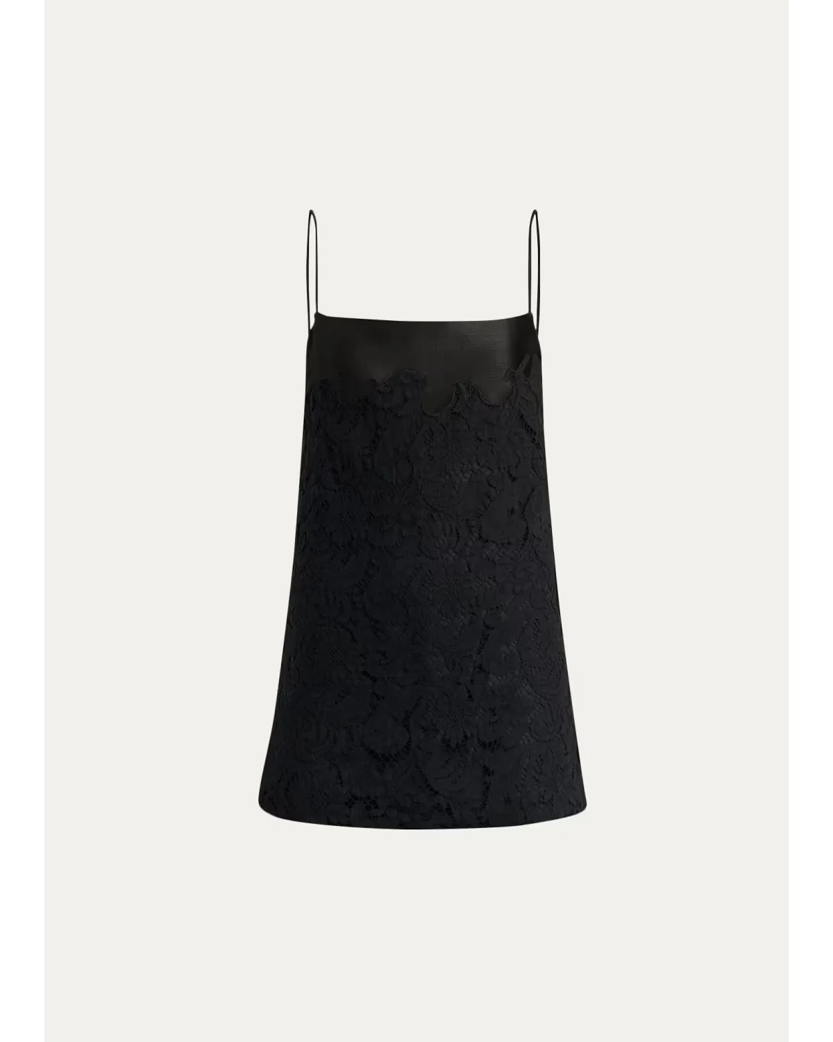 Neema Floral Lace Silk-Blend Longline Top by Khaite