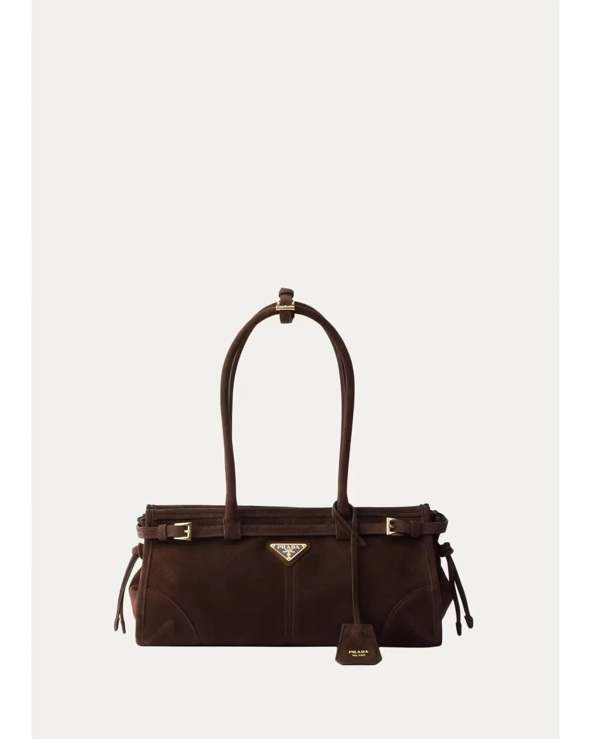 Bonnie Medium Suede Shoulder Bag by Prada