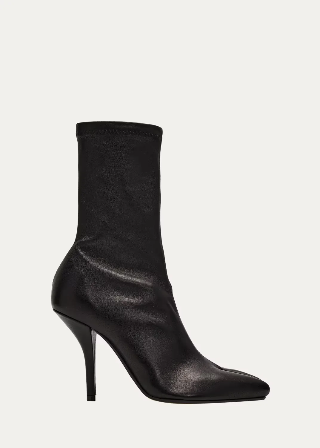 105mm Tabi Stretch Leather Ankle Boots